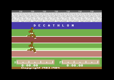 Activision Decathlon title screen for Commodore 64